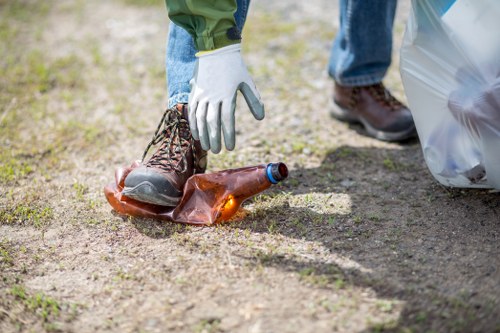 Risk assessor documenting hazards during a site visit