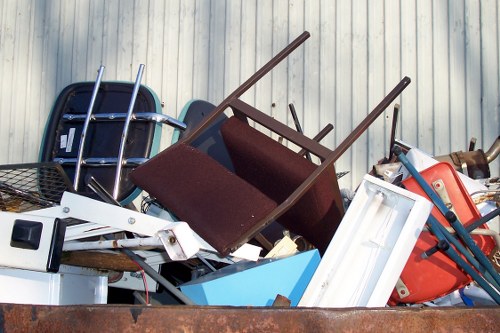 Commercial waste removal service vehicle in Alperton