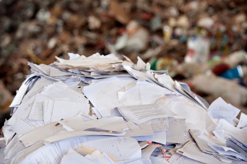 Recycling process in commercial waste management